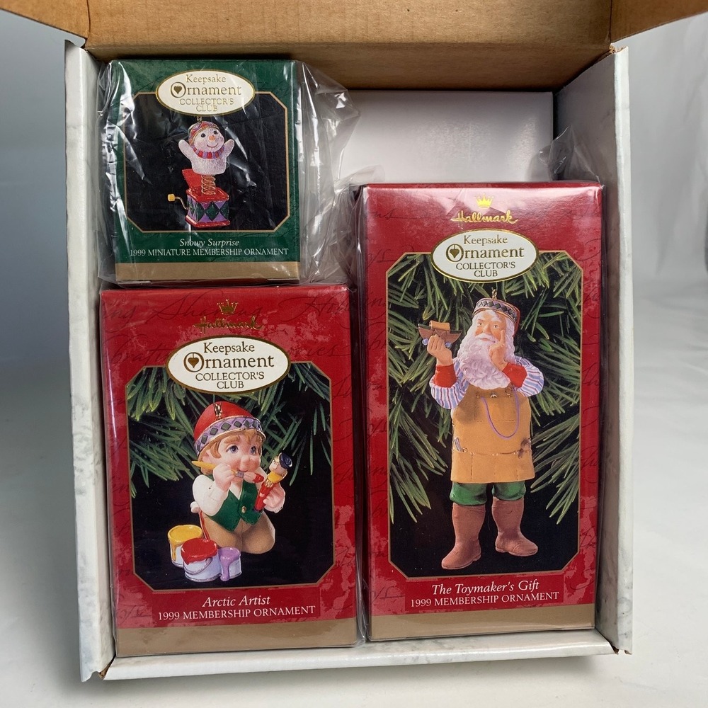 Hallmark Keepsake 1999 Membership Kit Special Delivery North Pole Ornaments Set